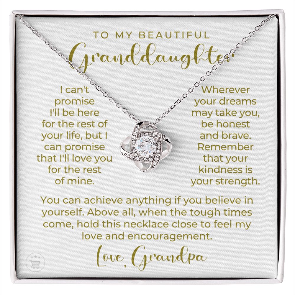 Granddaughter Gift From Grandpa | My Promise Necklace 0690T1