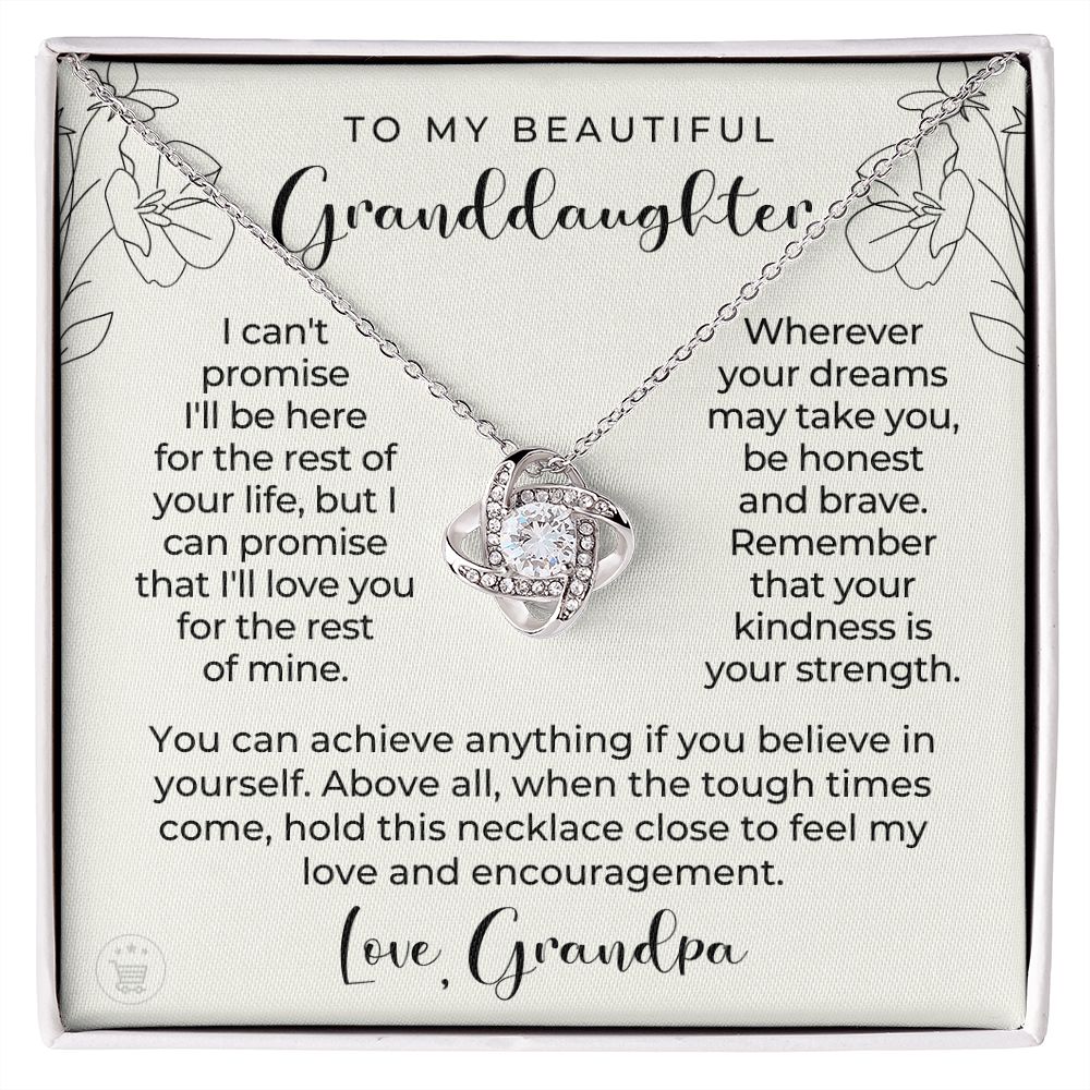 Granddaughter Gift From Grandpa | My Promise Necklace 0690T11