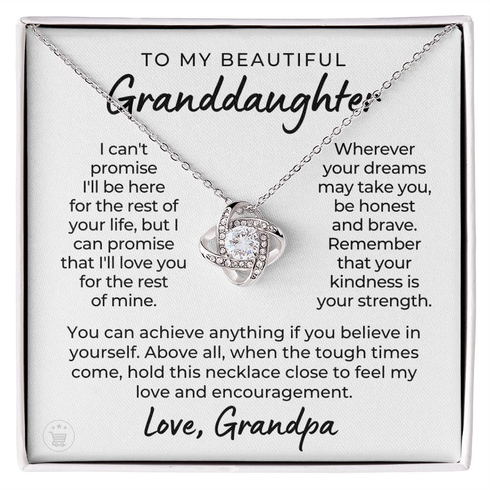 Granddaughter Gift From Grandpa | My Promise Necklace 0690T2