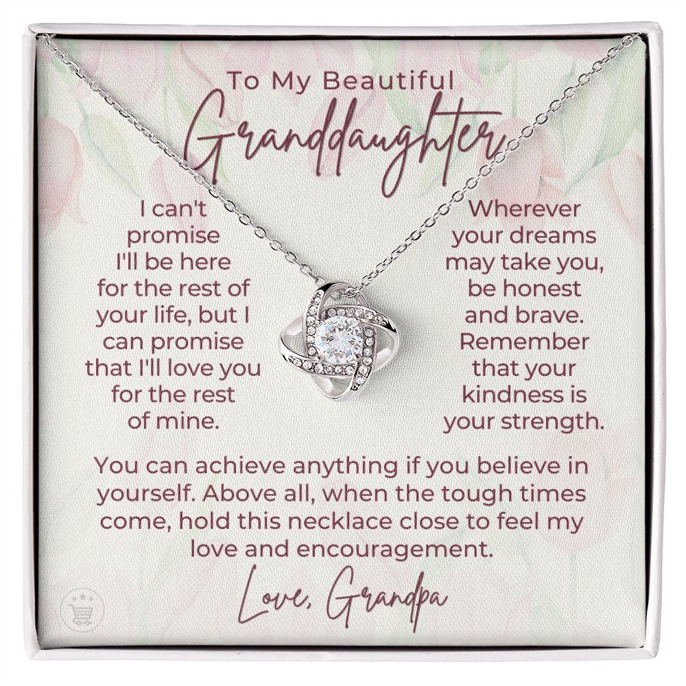 Granddaughter Gift From Grandpa | My Promise Necklace 0690T10