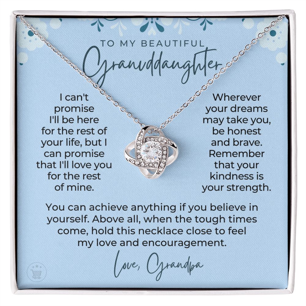 Granddaughter Gift From Grandpa | My Promise Necklace 0690T12