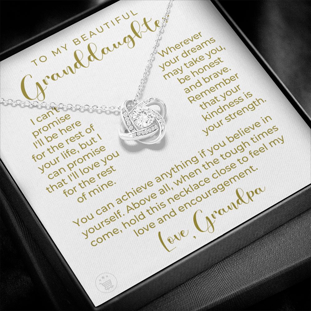 Granddaughter Gift From Grandpa | My Promise Necklace 0690T1