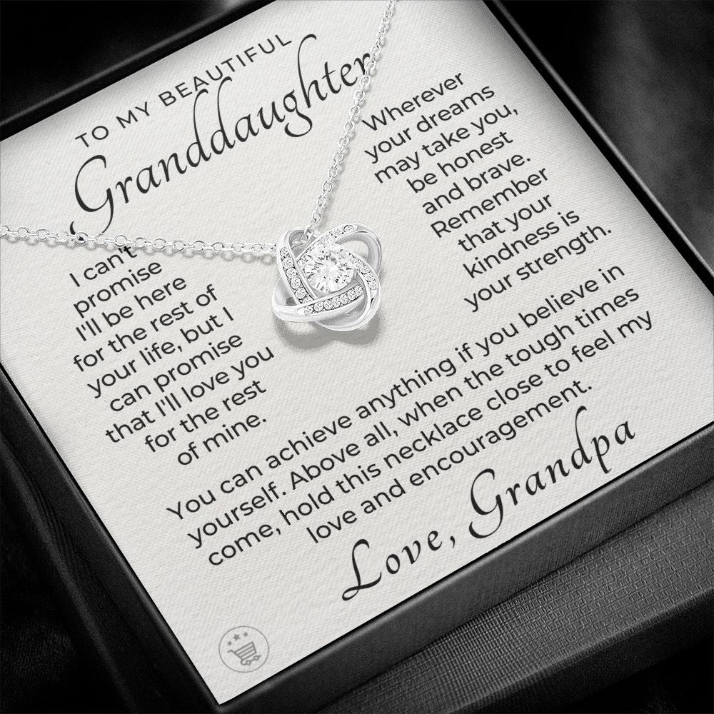 Granddaughter Gift From Grandpa | My Promise Necklace 0690T8