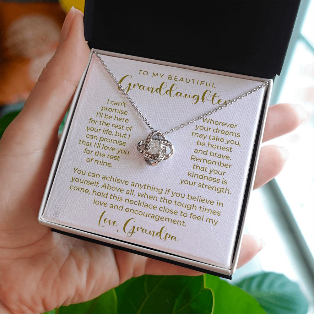 Granddaughter Gift From Grandpa | My Promise Necklace 0690T1