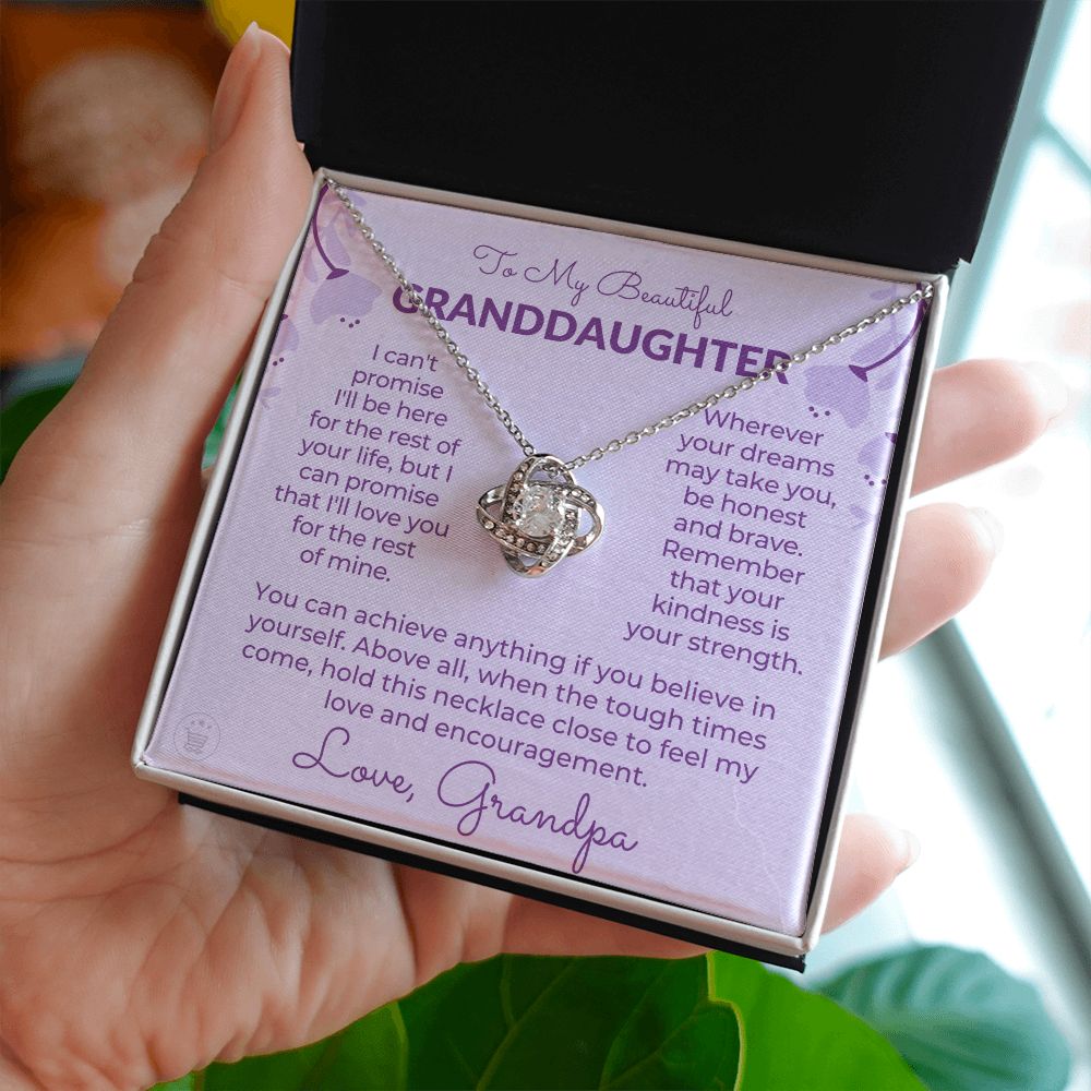 Granddaughter Gift From Grandpa | My Promise Necklace 0690T7