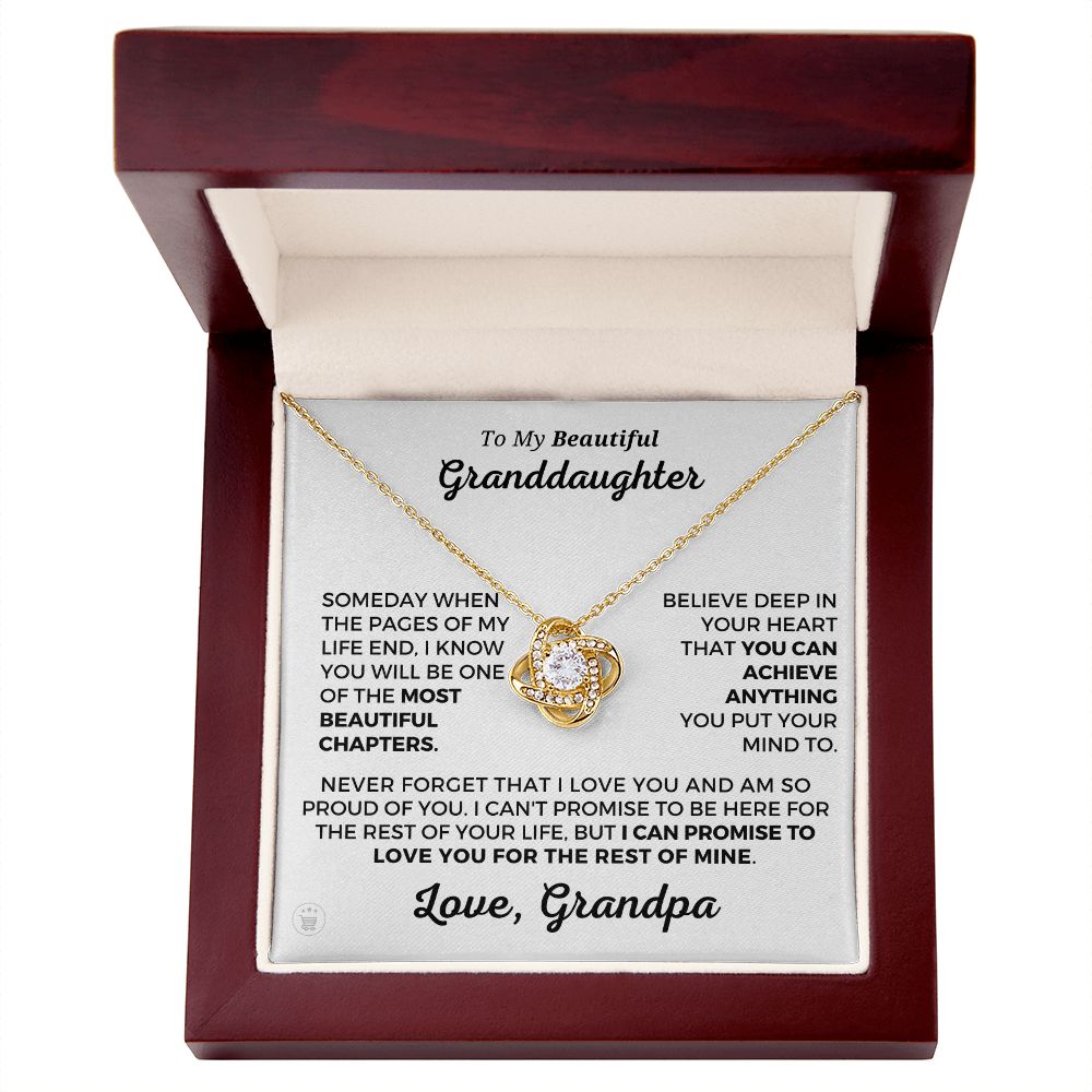 Granddaughter Gift From Grandpa | Promise Necklace 0707T1