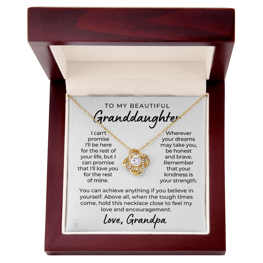 Granddaughter Gift From Grandpa | My Promise Necklace 0690T2
