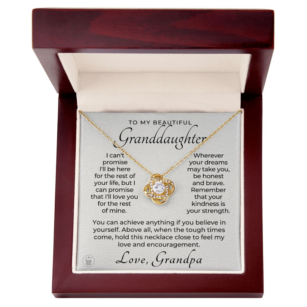 Granddaughter Gift From Grandpa | My Promise Necklace 0690T8