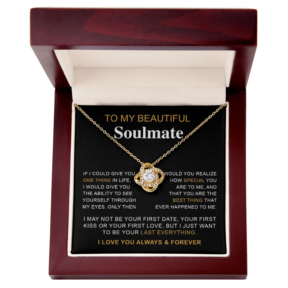 To My Beautiful Soulmate - Love Knot Necklace