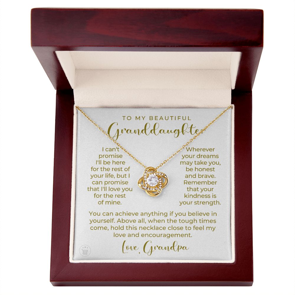 Granddaughter Gift From Grandpa | My Promise Necklace 0690T1