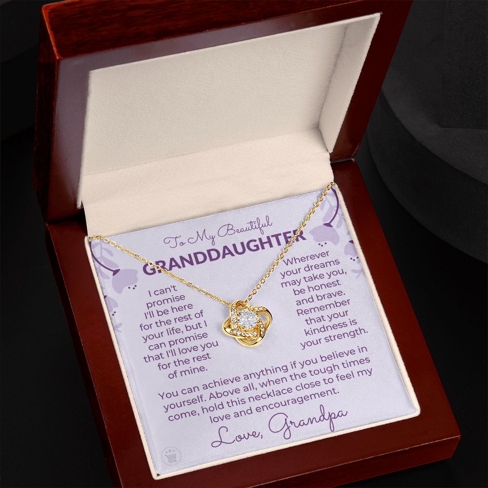 Granddaughter Gift From Grandpa | My Promise Necklace 0690T7