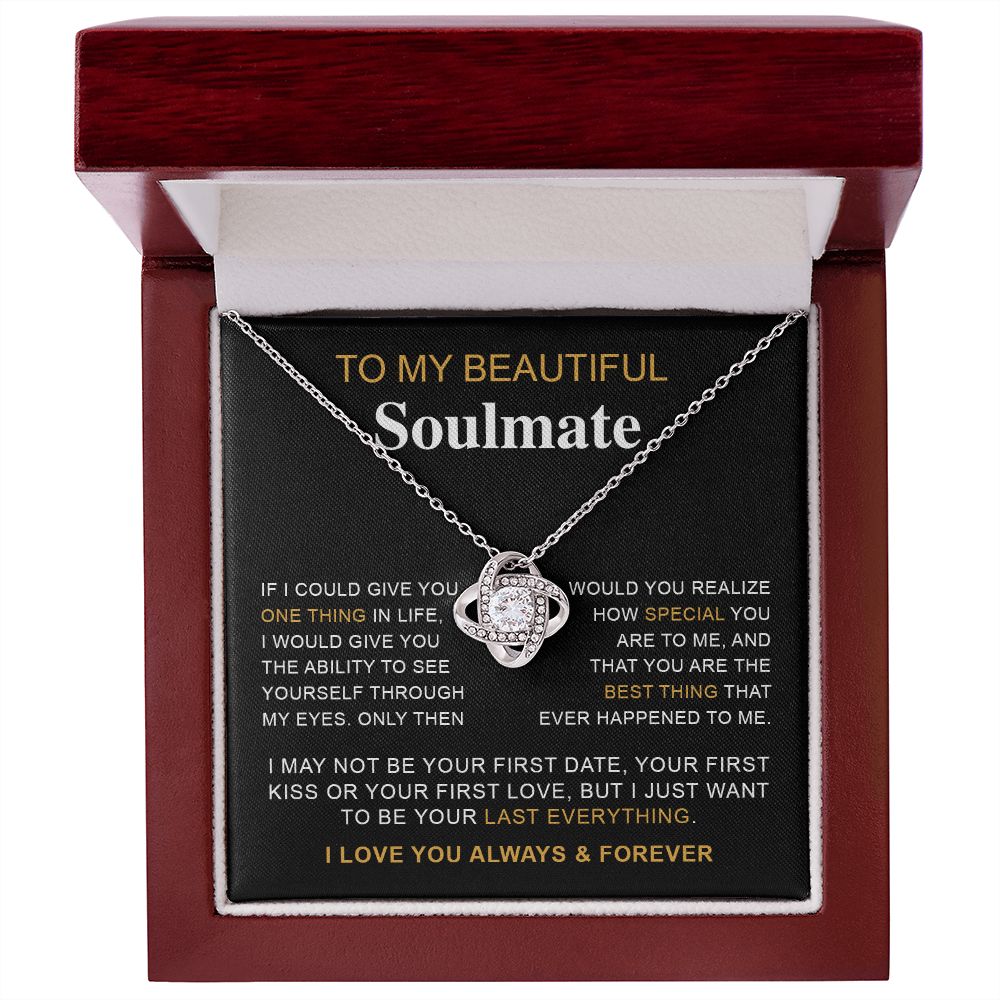 To My Beautiful Soulmate - Love Knot Necklace