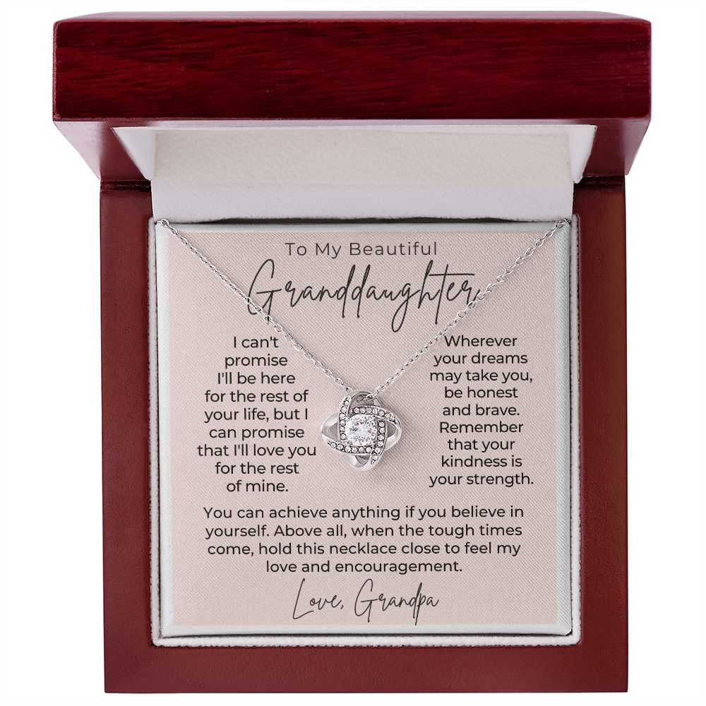 Granddaughter Gift From Grandpa | My Promise Necklace 0690T4