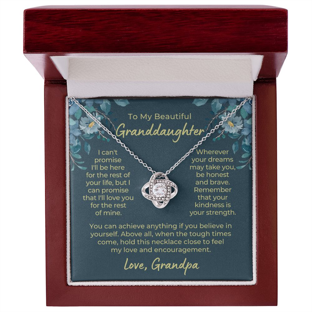 Granddaughter Gift From Grandpa | My Promise Necklace 0690T14