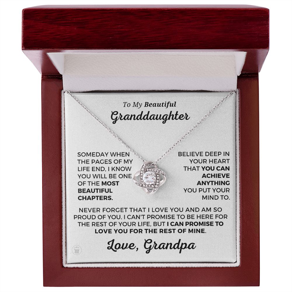 Granddaughter Gift From Grandpa | Promise Necklace 0707T1