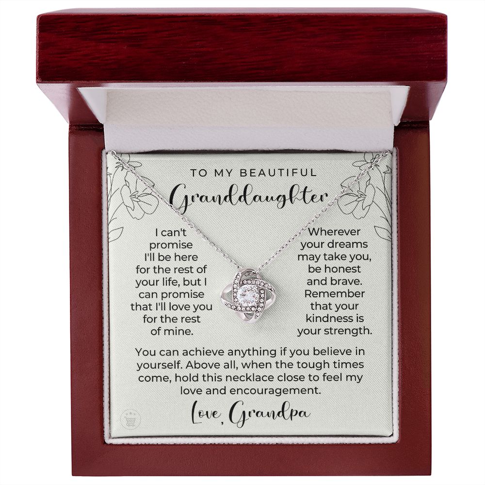 Granddaughter Gift From Grandpa | My Promise Necklace 0690T11
