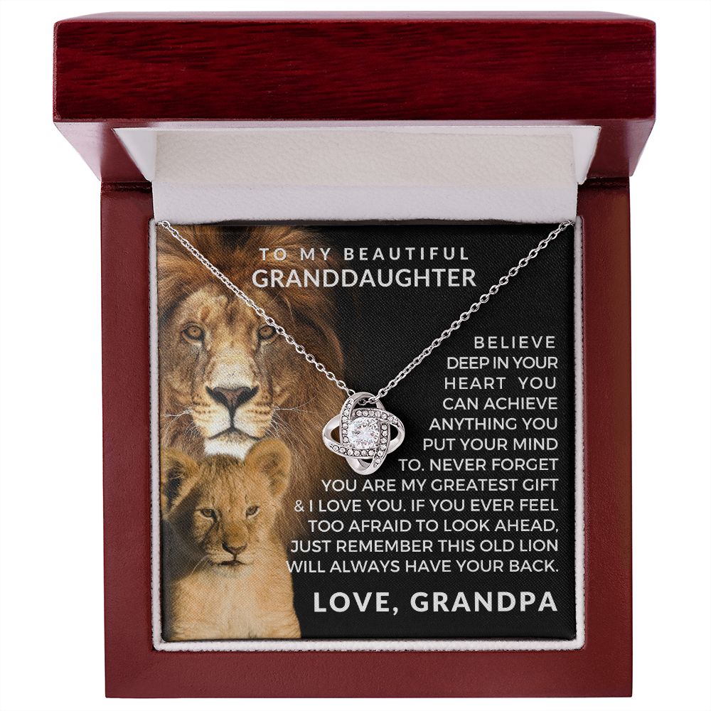 Granddaughter Gift From Grandpa | Greatest Gift Necklace 0708T2