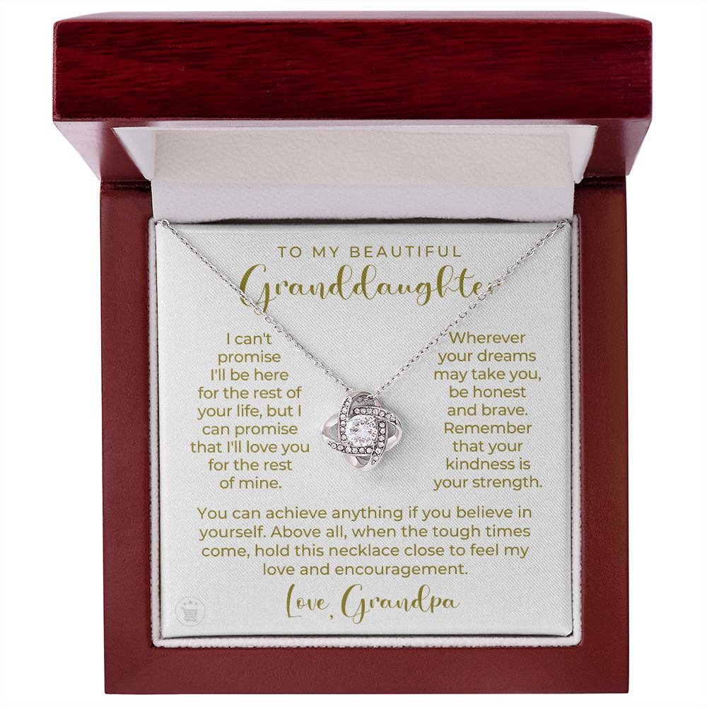 Granddaughter Gift From Grandpa | My Promise Necklace 0690T1
