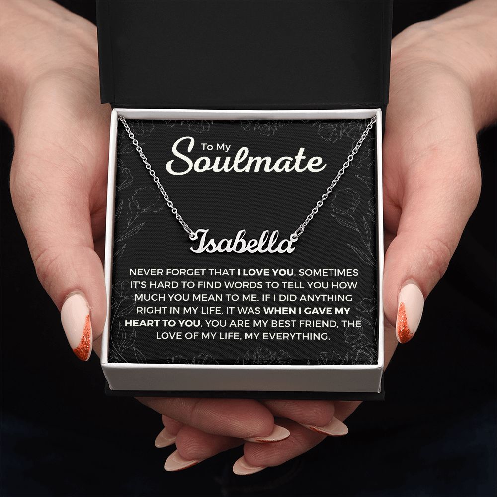 Soulmate Gift | My Heart Name Necklace 0781T1N