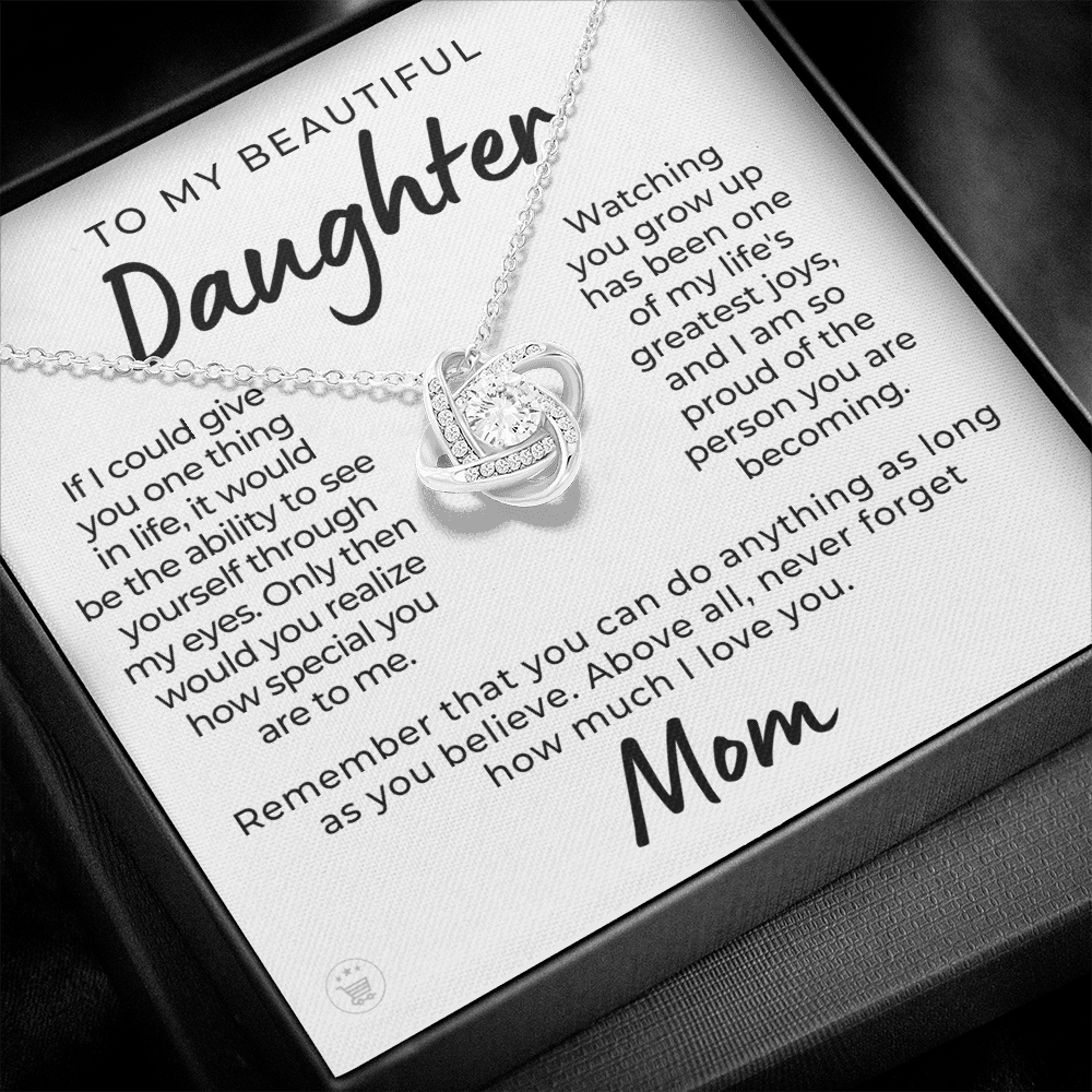 Daughter Gift From Mom | Believe Necklace 0576T1