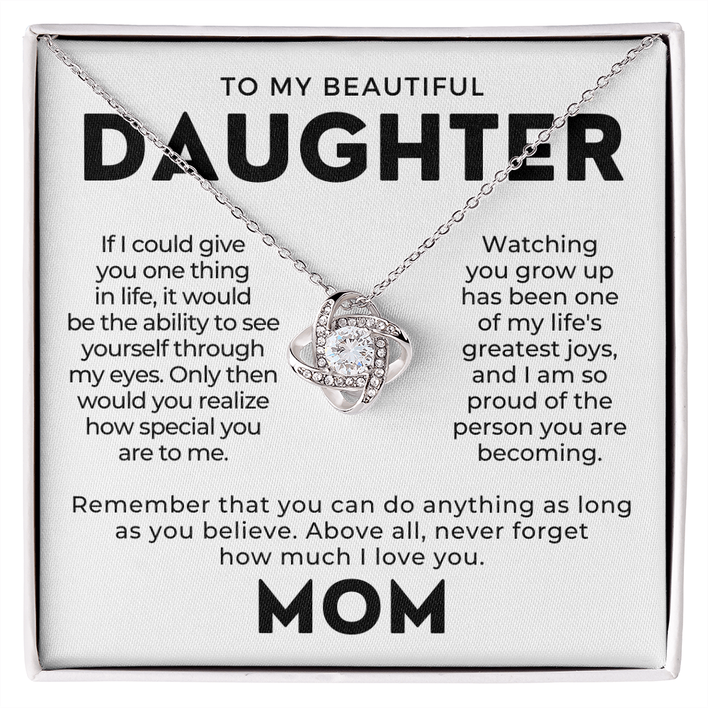 Daughter Gift From Mom | Believe Necklace 0576T9