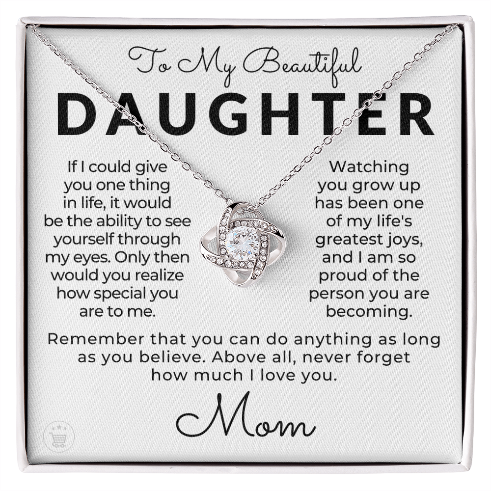 Daughter Gift From Mom | Believe Necklace 0576T2