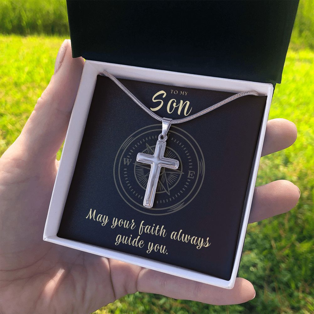 Confirmation Gift For Boy | Faith Cross Necklace 0793SSCN