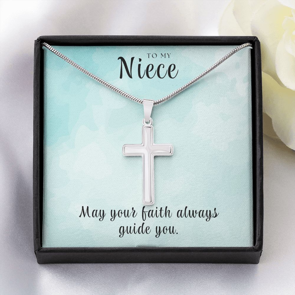 Christian Gift For Her | Niece Faith Cross Necklace 0813SSCN