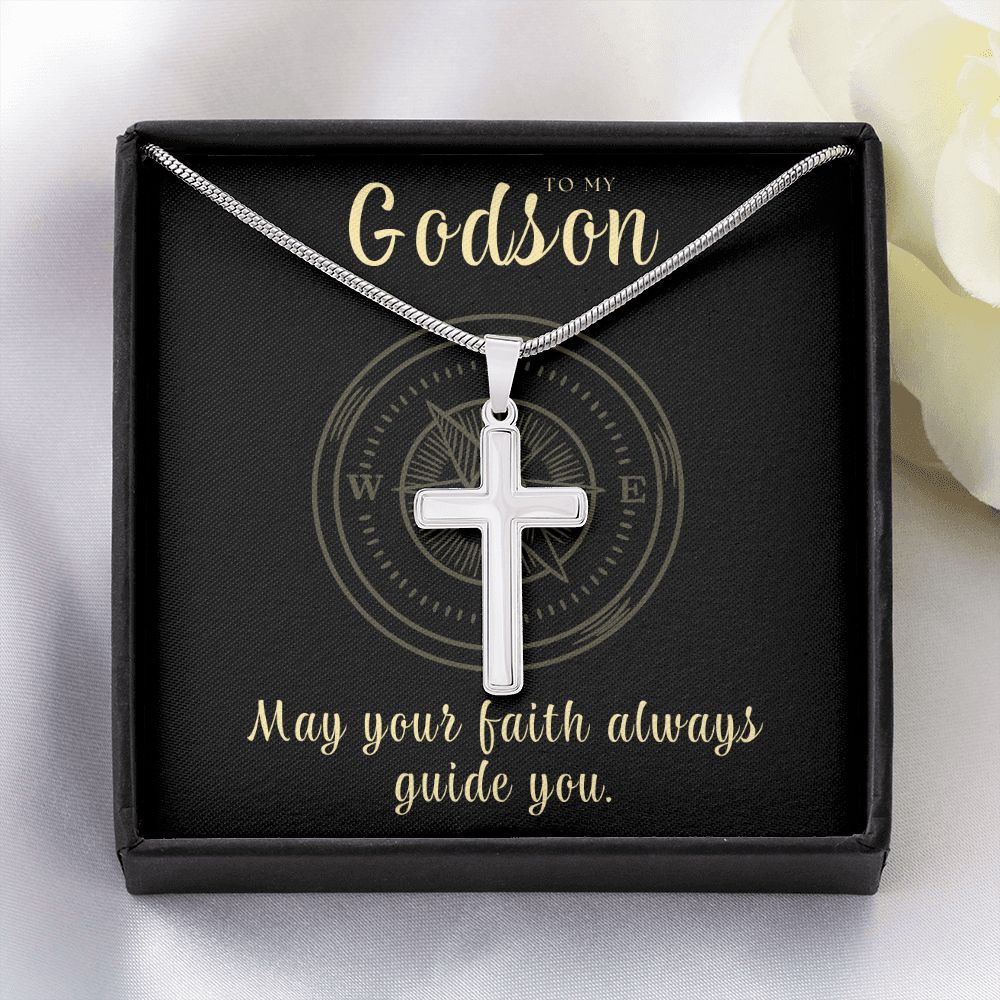 Confirmation Gift For Boy | Faith Cross Necklace 0792SSCN