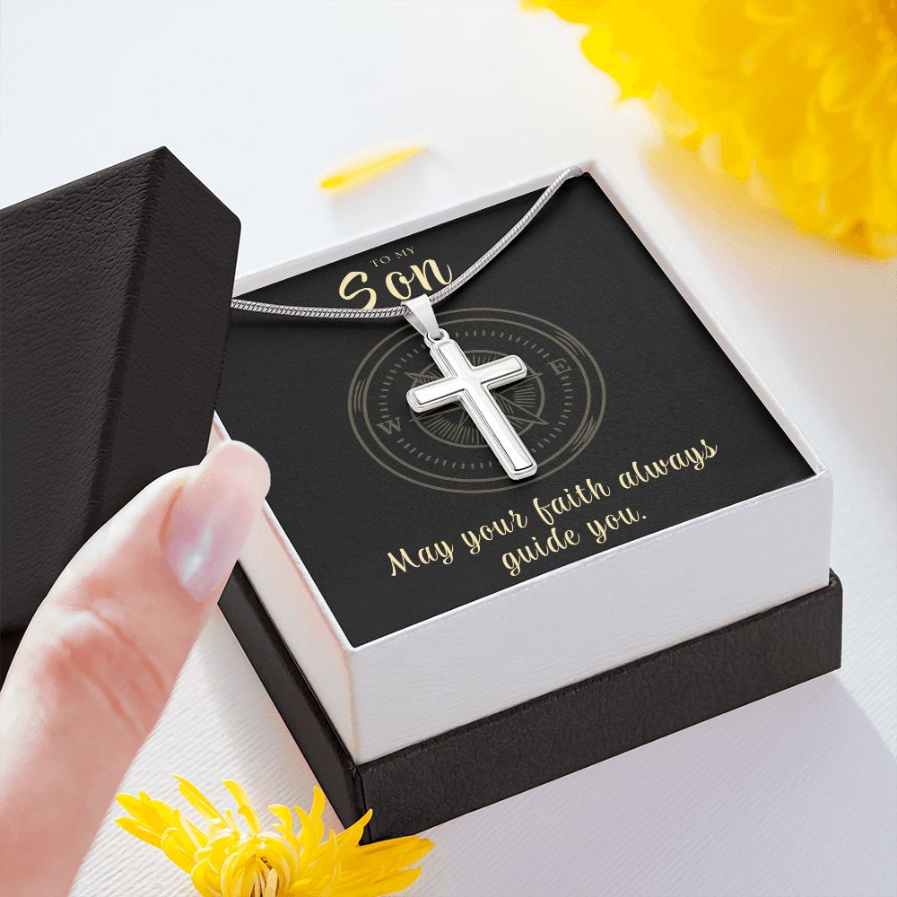Confirmation Gift For Boy | Faith Cross Necklace 0793SSCN