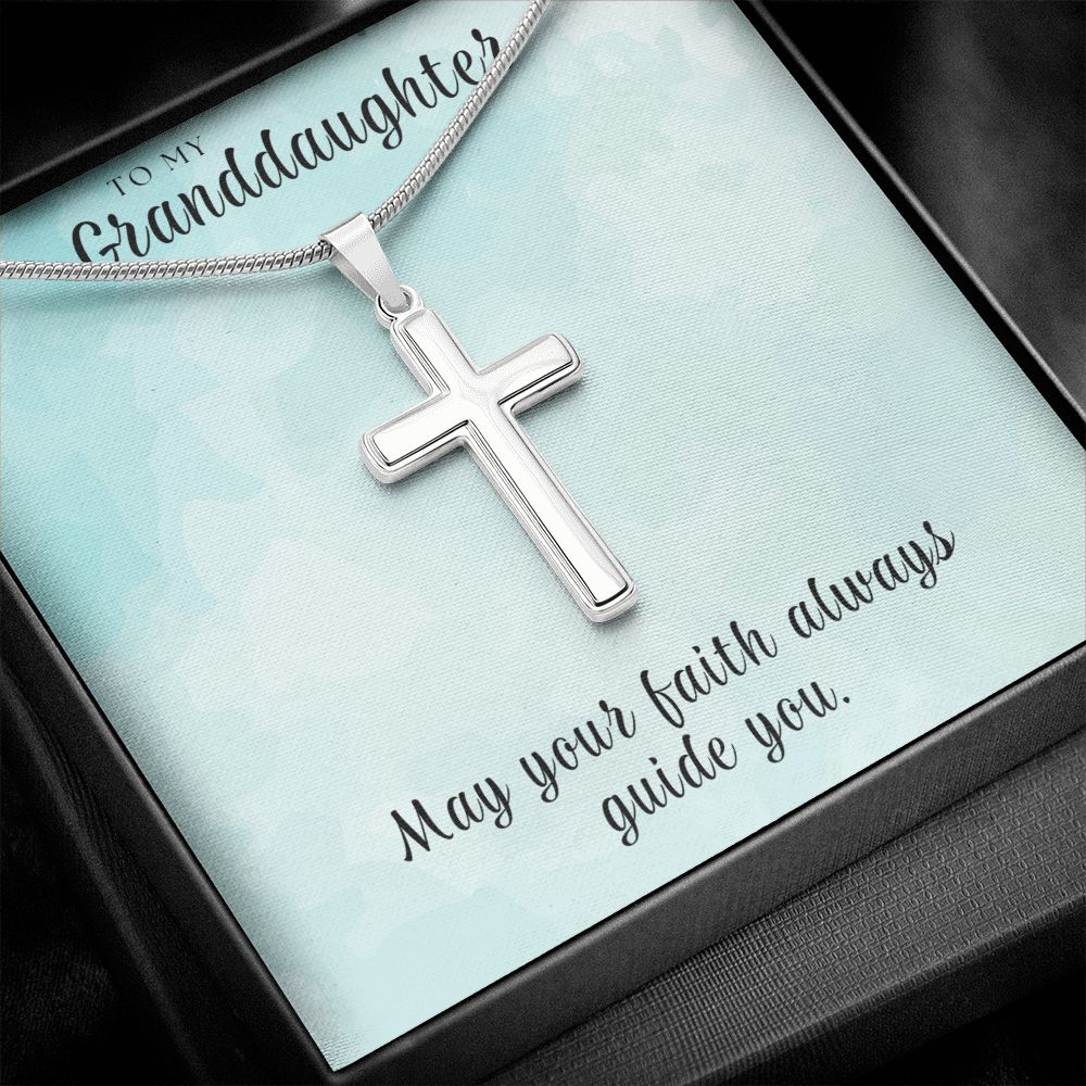 Christian Gift For Her | Granddaughter Faith Cross Necklace 0810SSCN