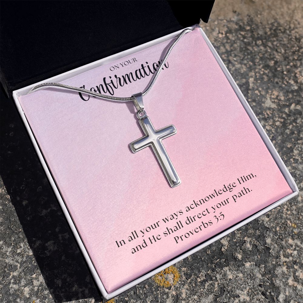 Confirmation Gift For Girl | Your Path Cross Necklace 0814SSCN