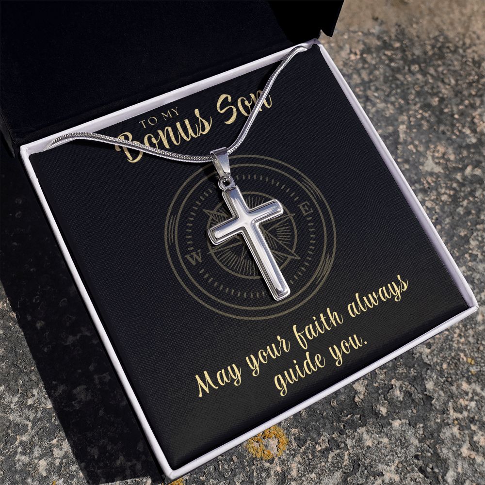 Confirmation Gift For Boy | Faith Cross Necklace 0795SSCN