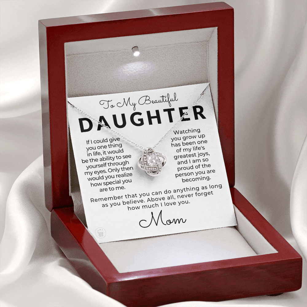 Daughter Gift From Mom | Believe Necklace 0576T2