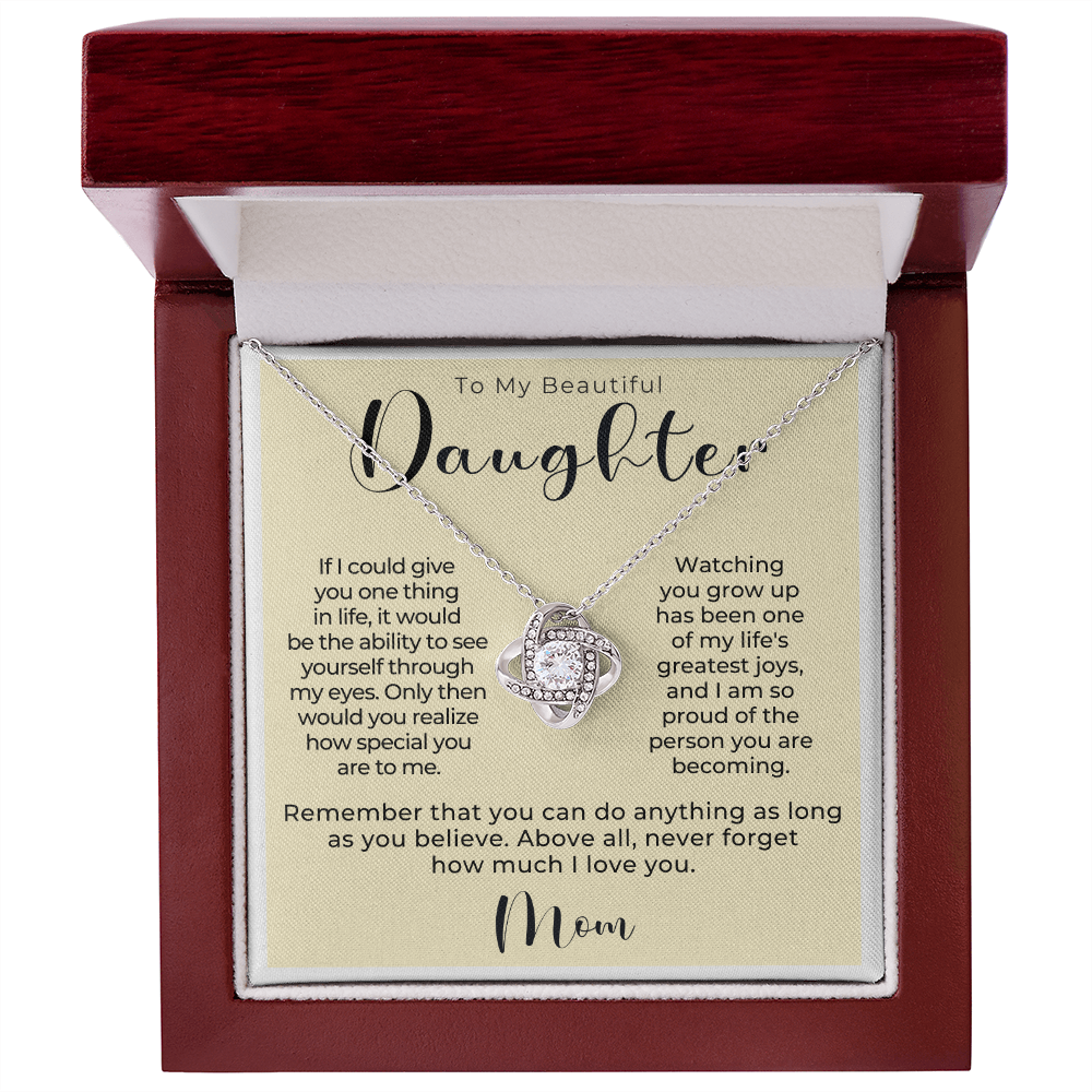 Daughter Gift From Mom | Believe Necklace 0576T4