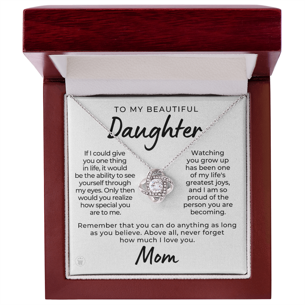 Daughter Gift From Mom | Believe Necklace 0576T1