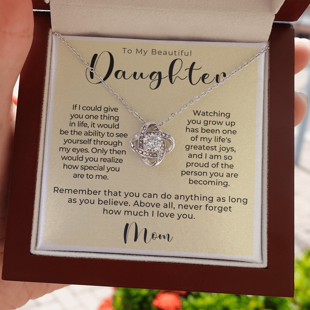 Daughter Gift From Mom | Believe Necklace 0576T4