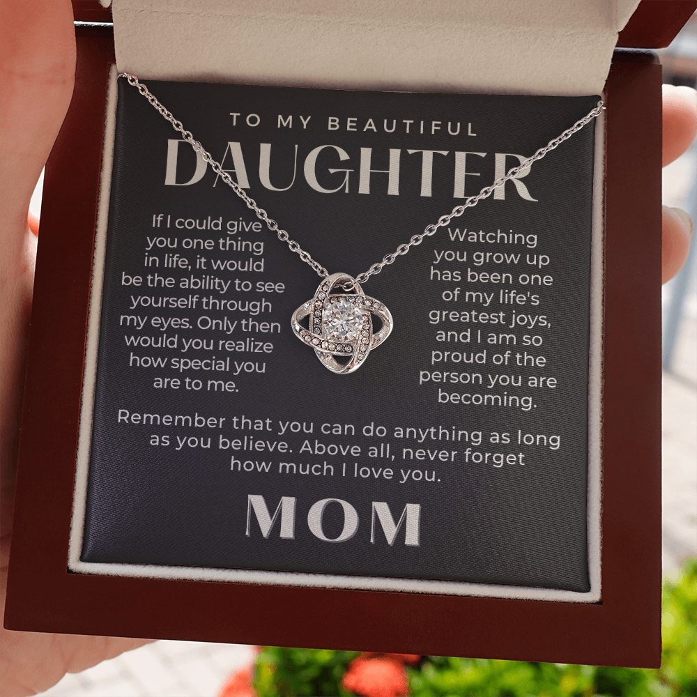 Daughter Gift From Mom | Believe Necklace 0576T8