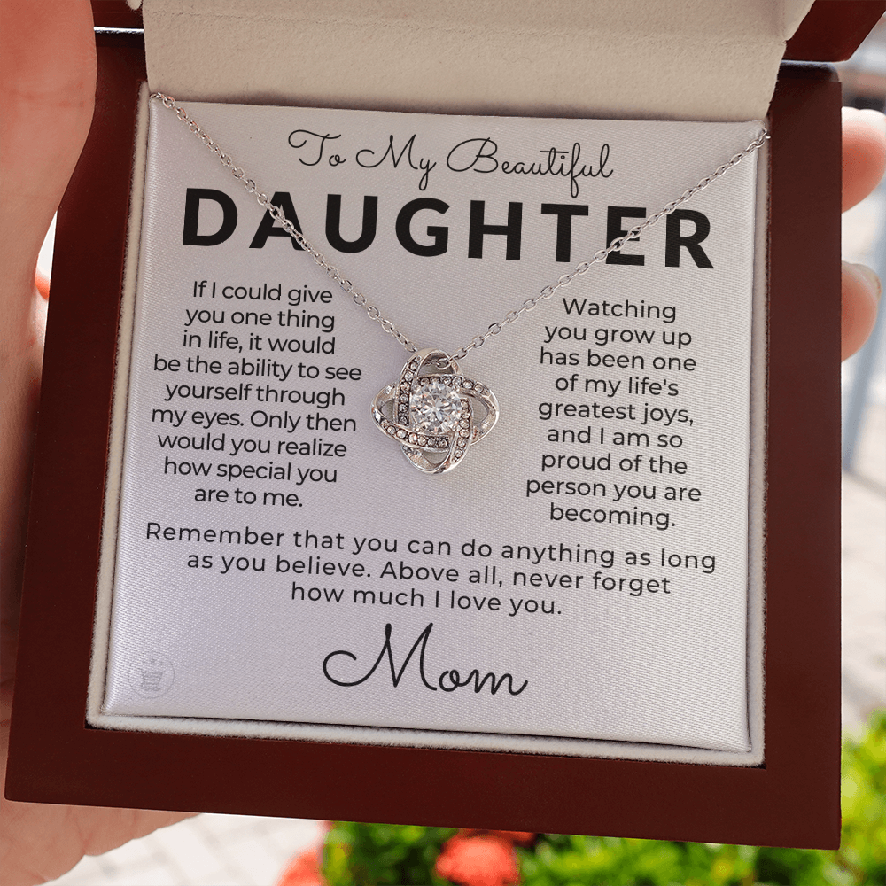 Daughter Gift From Mom | Believe Necklace 0576T2