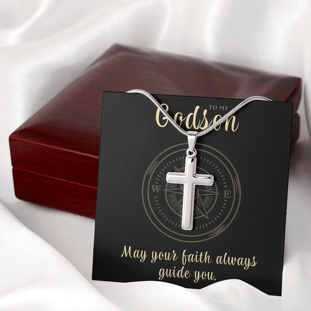 Confirmation Gift For Boy | Faith Cross Necklace 0792SSCN
