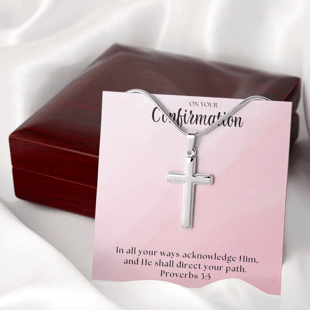 Confirmation Gift For Girl | Your Path Cross Necklace 0814SSCN