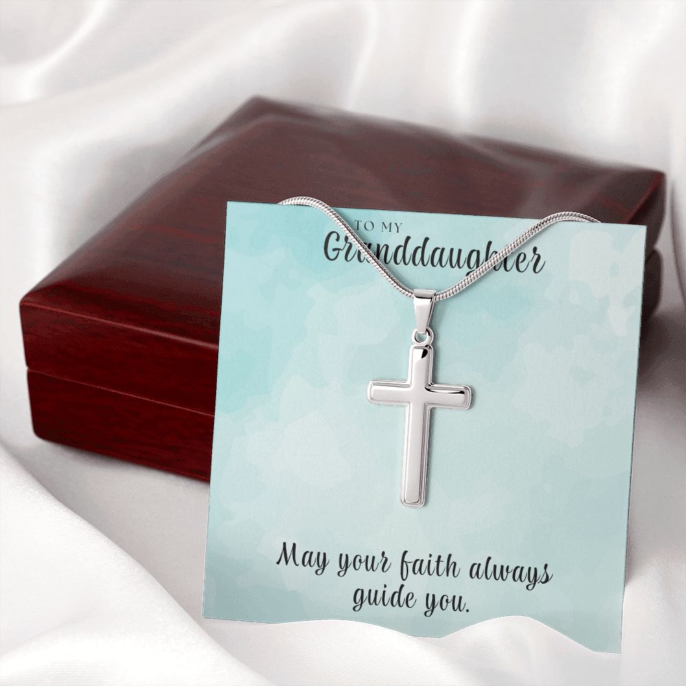 Christian Gift For Her | Granddaughter Faith Cross Necklace 0810SSCN