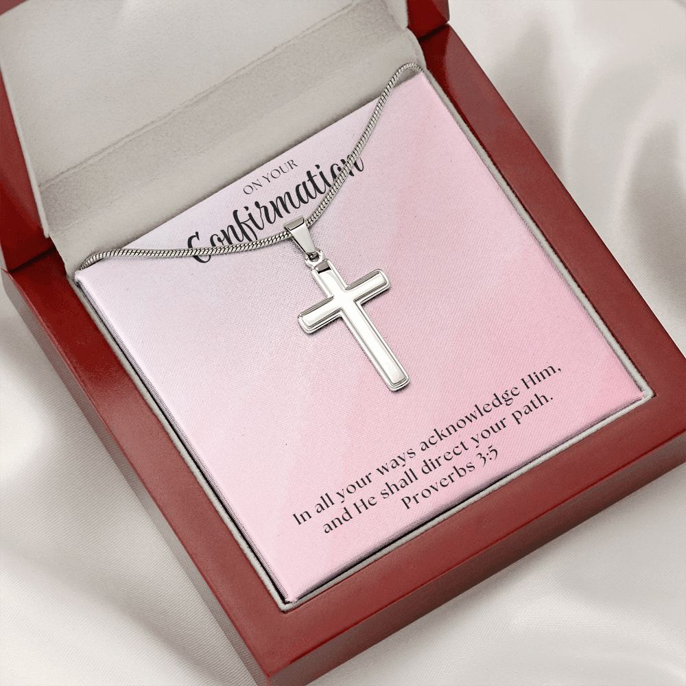 Confirmation Gift For Girl | Your Path Cross Necklace 0814SSCN