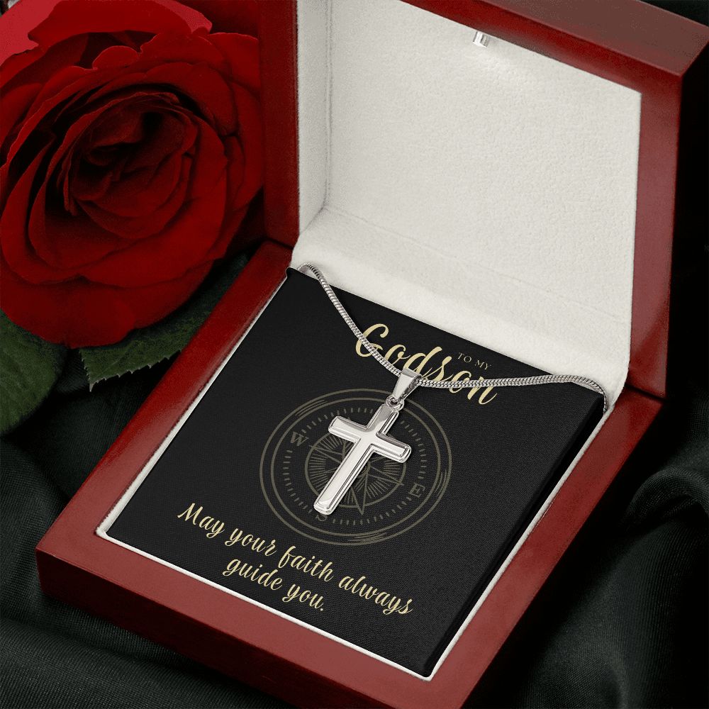 Confirmation Gift For Boy | Faith Cross Necklace 0792SSCN