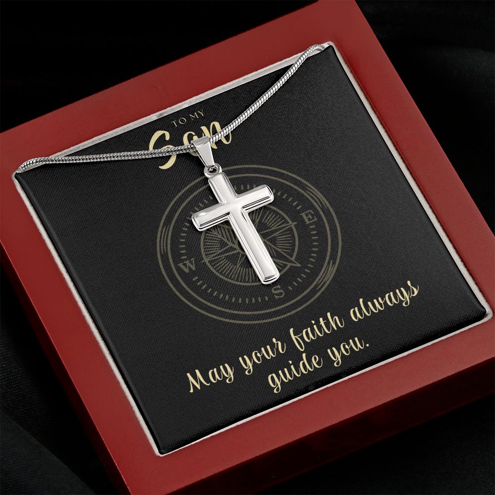 Confirmation Gift For Boy | Faith Cross Necklace 0793SSCN