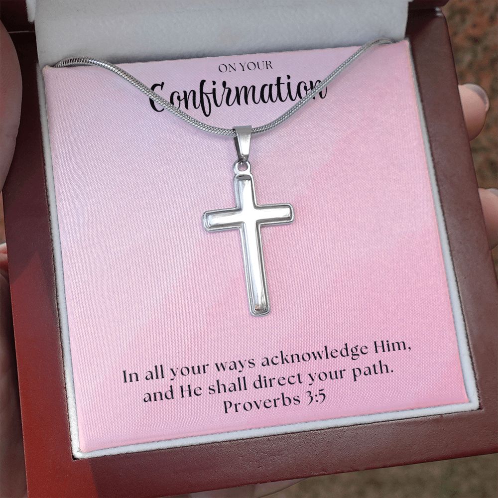 Confirmation Gift For Girl | Your Path Cross Necklace 0814SSCN