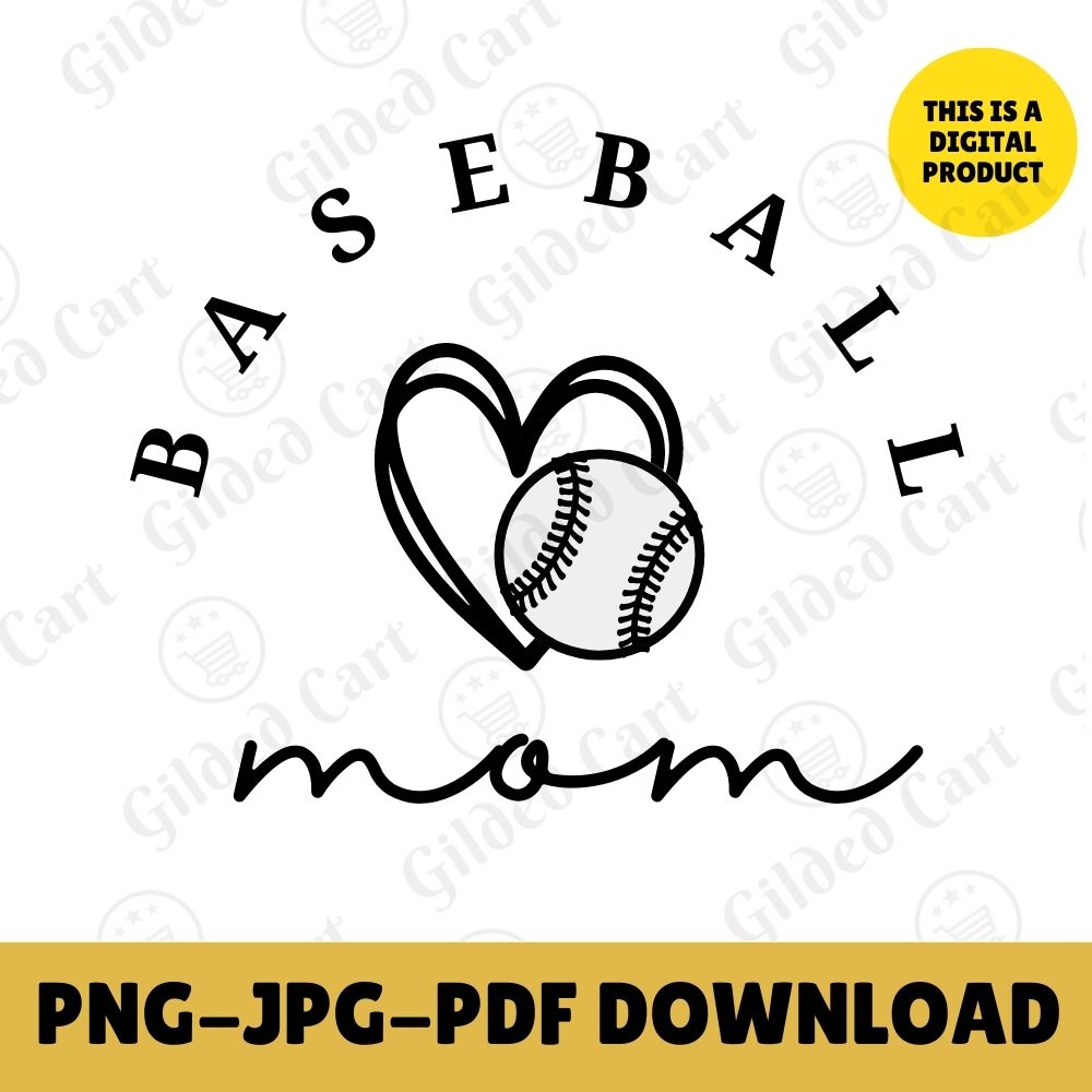 Digital Instant Download - Baseball Mom M06-4