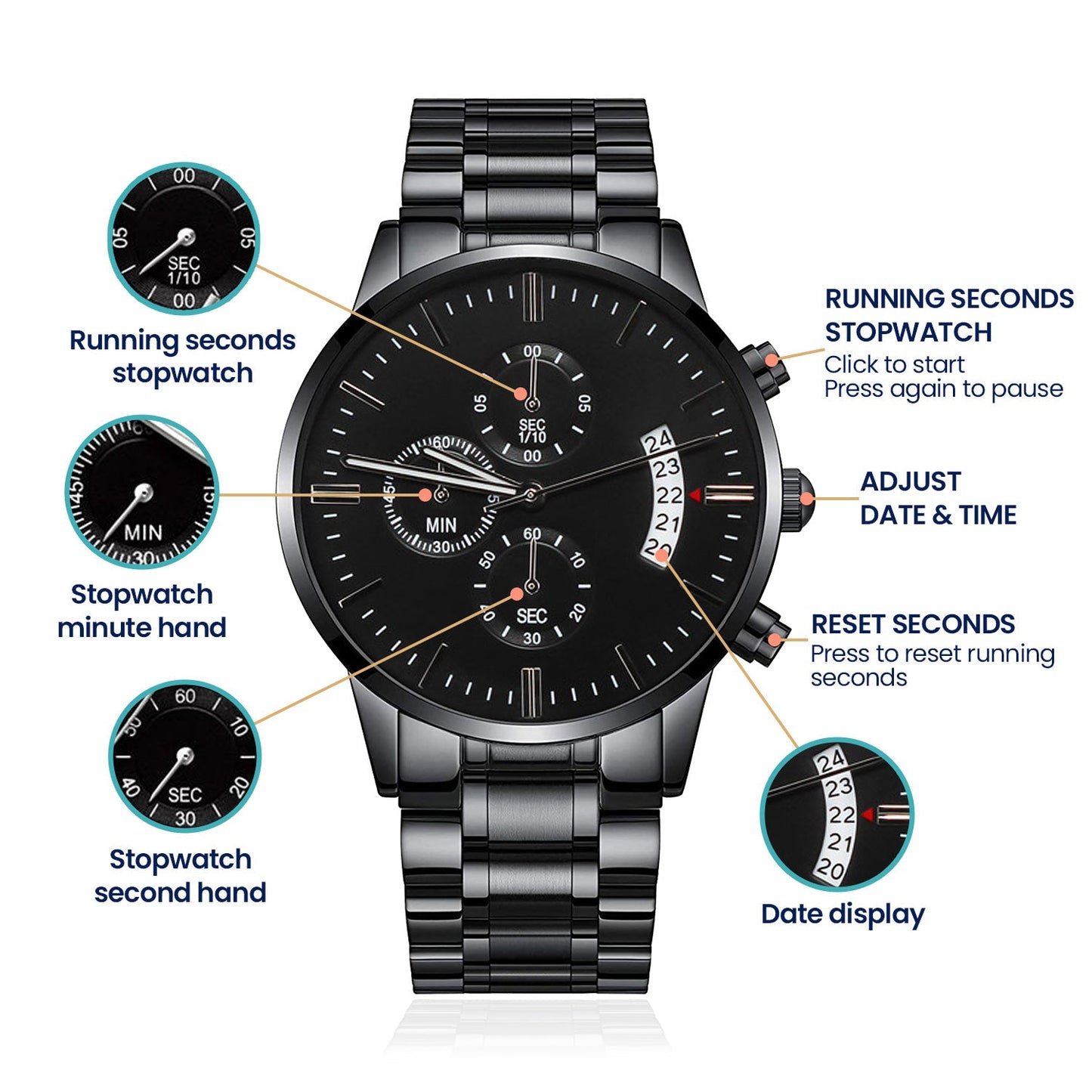 Gift For Dad From Daughter | Father and Daughter Men's Watch 0679T2