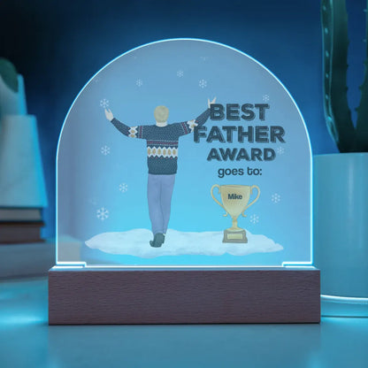 Personalized Gift For Dad | Custom Acrylic Dome Plaque | Best Father Award DA-10