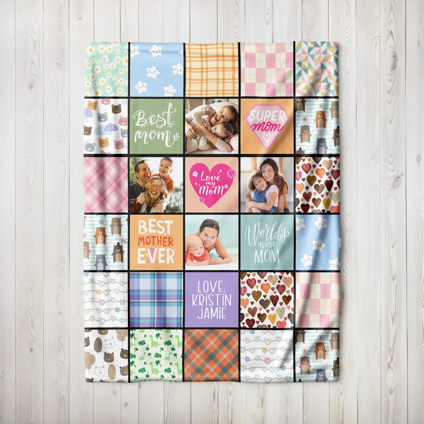 Personalized Gift | Custom Photo Blanket For Mom BL-01